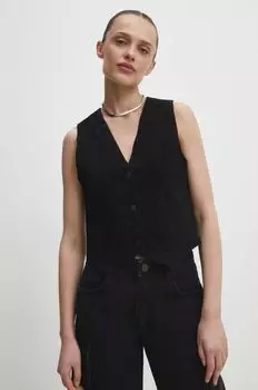 Джинсовой жилет Answear Lab, черный