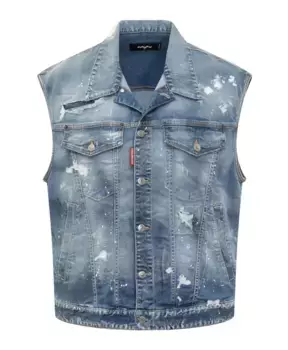 Джинсовой жилет Dsquared2, синий