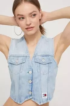 Джинсовой жилет Tommy Jeans, синий