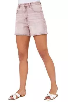 Джинсовые эластичные шорты из стираного денима Roman, розовый
