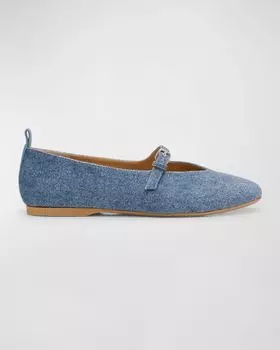 Джинсовые балетки Мэри Джейн JW Anderson, цвет Medium Blue