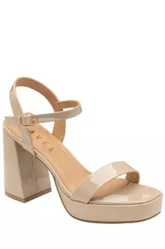 Джинсовые босоножки на платформе с ремешками Ravel, белый