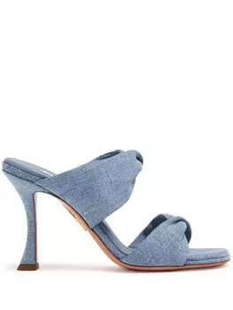 Джинсовые босоножки Twist 95 Aquazzura, синий