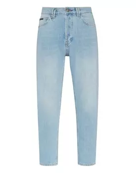 Джинсовые брюки Carrot Fit Iconic Plein Philipp Plein, цвет Grisaille Turquoise