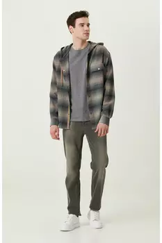 Джинсовые брюки цвета хаки с нормальной талией Network, хаки