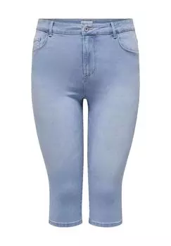 Джинсовые брюки длиной до колена с передними карманами женские ONLY CARMAKOMA, голубой