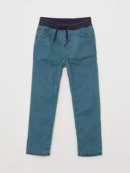 Джинсовые брюки для мальчика на флисовой подкладке с эластичной резинкой по талии LCW Kids, середина. тинт родео