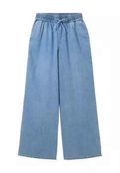 Джинсовые брюки, хлопок, эластичный пояс, женские DENIM TOM TAILOR, цвет 10118 Used Light