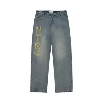 Джинсовые брюки Honor The Gift с логотипом Светлый индиго