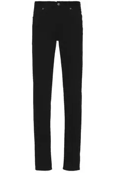 Джинсовые брюки из эластичного габардина Zegna, черный