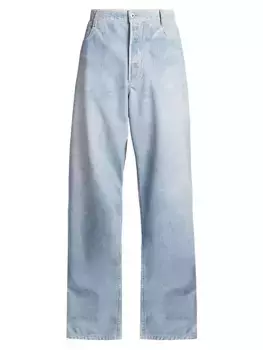 Джинсовые брюки из нубука Bottega Veneta, синий