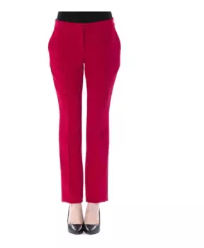 Джинсовые брюки из полиэстера фуксии Byblos, розовый