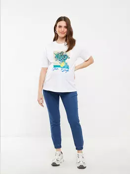 Джинсовые брюки Jogger для беременных с вставками на животе LCWAIKIKI Maternity