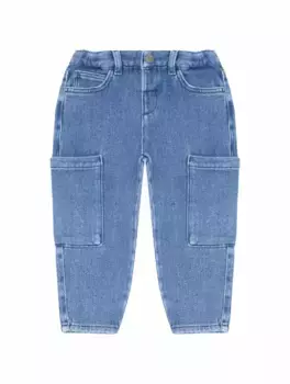 Джинсовые брюки карго EMPORIO ARMANI, тёмно-синий