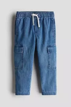 Джинсовые брюки-карго H&M, синий