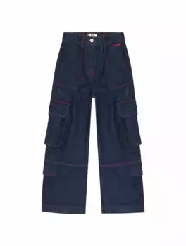 Джинсовые брюки карго MSGM, тёмно-синий