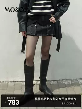 Джинсовые брюки-кюлоты Moco с низкой талией, черный