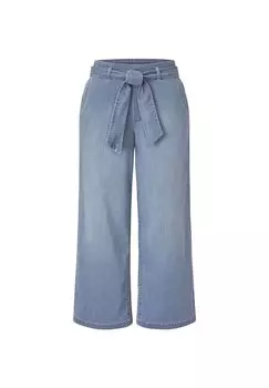 Джинсовые брюки-кюлоты с эластичным поясом и брюки-кюлоты с джинсовой лентой PADDOCK'S, цвет Blue Bleached Used