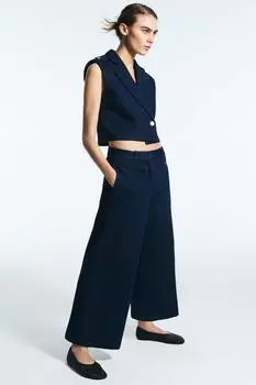 Джинсовые брюки - кюлоты z1975 ZARA, синий