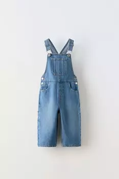 Джинсовые брюки-кюлоты ZARA, средне-синий
