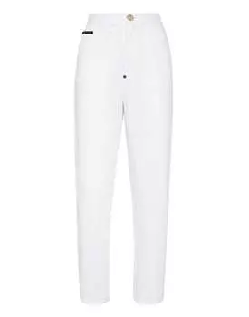 Джинсовые брюки Mom fit Hexagon PHILIPP PLEIN, цвет white mountain