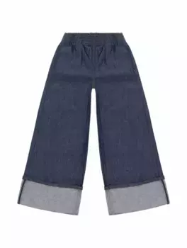 Джинсовые брюки палаццо MM6 MAISON MARGIELA, тёмно-синий