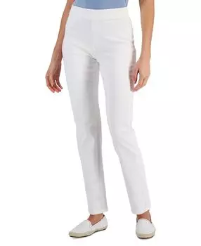 Джинсовые брюки petite pull-on, созданные для macy's Karen Scott, белый