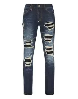 Джинсовые брюки Rock Star Fit PHILIPP PLEIN, цвет blue smoke