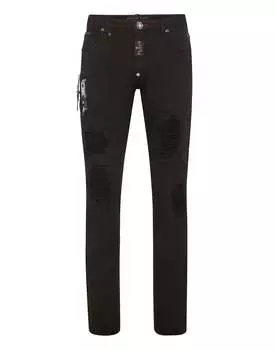 Джинсовые брюки Rock Star PHILIPP PLEIN, цвет black rain