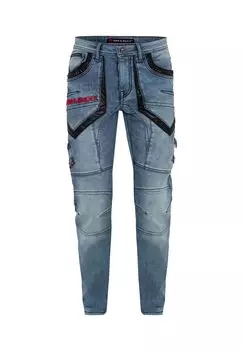 Джинсовые брюки рокового дизайна CIPO & BAXX, цвет Uni