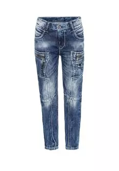 Джинсовые брюки с декоративными швами CIPO & BAXX, синий