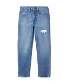 Джинсовые брюки с графическим рисунком Off White, синий