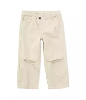 Джинсовые брюки с перекрестной талией GB Little Girls 2T-6X, бежевый