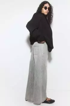 Джинсовые брюки с завязками H&M, серый