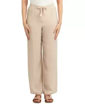 Джинсовые брюки с завышенной талией и запахом для девушек BCX, коричневый/бежевый