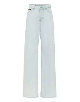 Джинсовые брюки-скейтеры PHILIPP PLEIN, цвет meltingiceblue