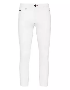 Джинсовые брюки Skinny Destroyed Iconic Plein Philipp Plein, цвет Summer Snow