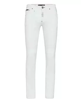 Джинсовые брюки Super fit Hexagon PHILIPP PLEIN, цвет snow white (no rotture)