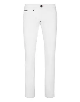 Джинсовые брюки супер прямого кроя Philipp Plein, цвет Summer Snow