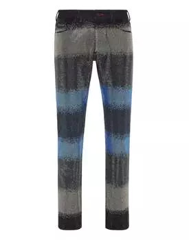 Джинсовые брюки супер прямого покроя Crystal PHILIPP PLEIN, цвет dark night