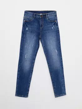 Джинсовые брюки Super Skinny Fit для мальчиков с рваными деталями LCW Kids, центральное родео