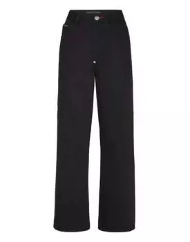 Джинсовые брюки свободного кроя Iconic Plein PHILIPP PLEIN, цвет capital black