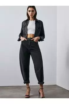 Джинсовые брюки свободного кроя с высокой талией Moira Ltb, серый