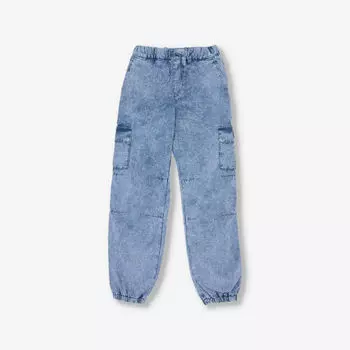 Джинсовые брюки зауженного кроя с фирменной нашивкой 10-12 лет Dolce & Gabbana, цвет combined colour