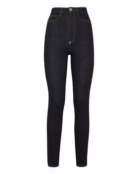 Джинсовые джеггинсы с супер высокой талией Iconic Plein PHILIPP PLEIN, индиго