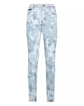 Джинсовые джеггинсы с супер высокой талией PHILIPP PLEIN, цвет blue ink