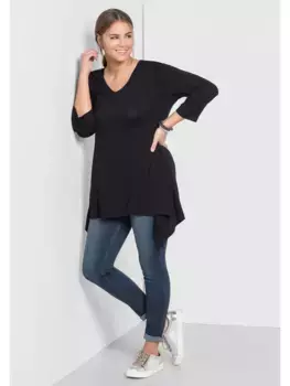 Джинсовые джеггинсы Sheego "большие размеры", качество стрейч, синий