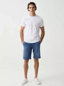 Джинсовые джоггеры-бермуды с кулиской Ovs, цвет medium wash