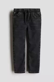 Джинсовые джоггеры из хлопка H&M, серый