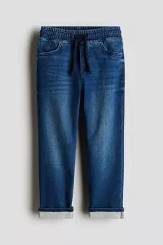 Джинсовые джоггеры из хлопка H&M, синий